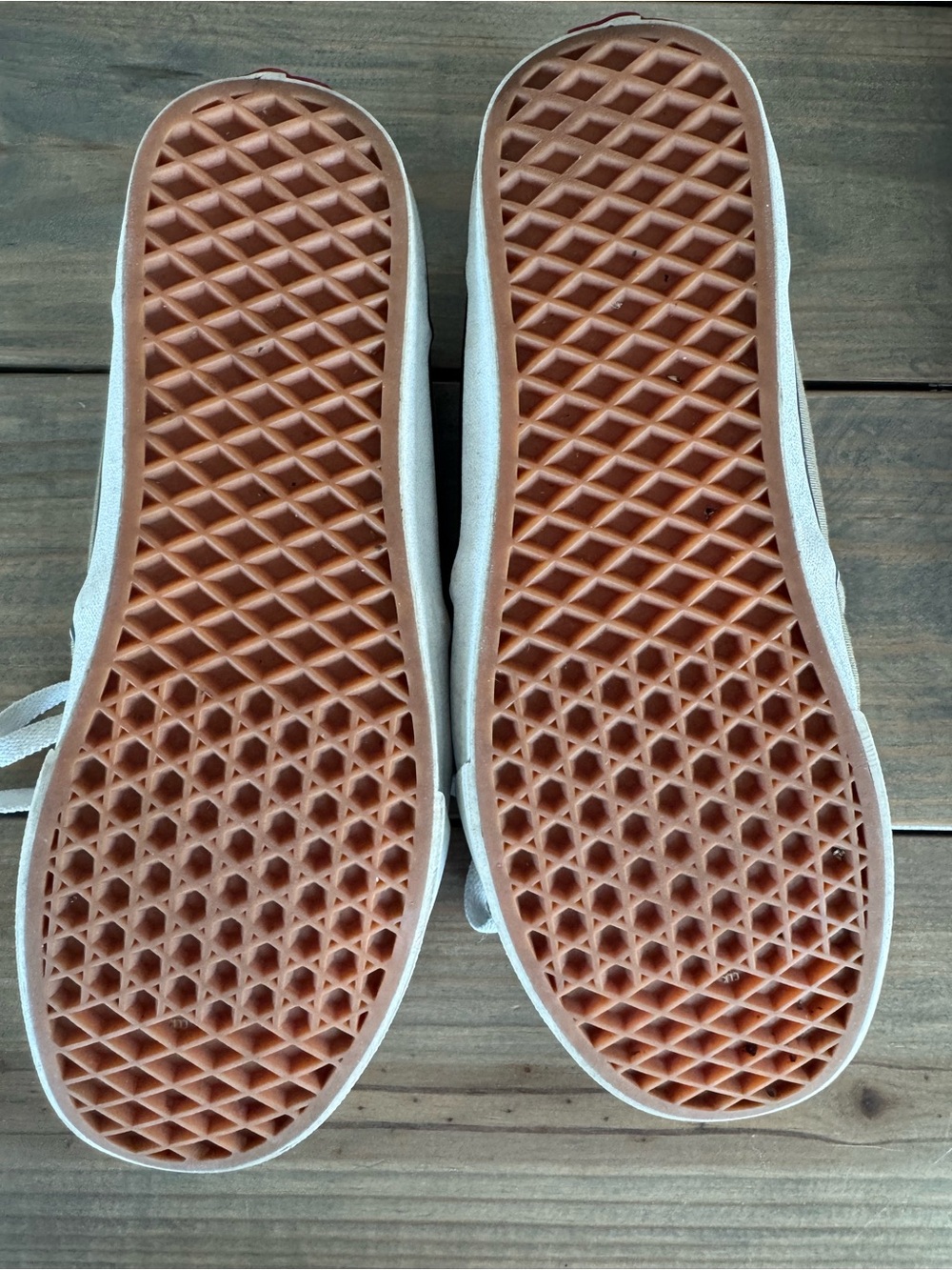 Vans Tan Canvas Low-Top Slip-On Sneakers with White Laces - Picture 2 of 5